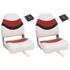 vidaXL 4 pcs conjunto assento de barco dobr&aacute;vel com encosto alto