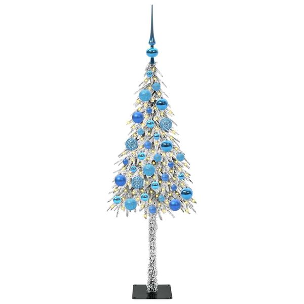 vidaXL &Aacute;rvore de Natal com 150 LEDs com suporte Branco 120 cm PE e A&ccedil;o