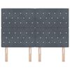vidaXL Cabeceira LED com cabeceira Cinza Escuro 160 cm Poli&eacute;ster