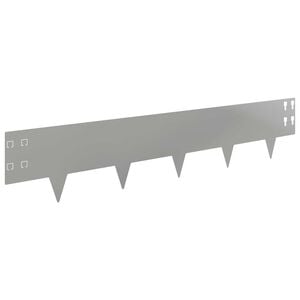vidaXL Acabamento para Gramado 20 pcs 100 x 20 cm A&ccedil;o Prateado