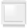 vidaXL Mesa de cabeceira 44x35x45cm derivados madeira branco brilhante