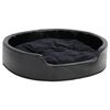 vidaXL Ninho para c&atilde;es 79x70x19 cm pel&uacute;cia/couro artificial preto