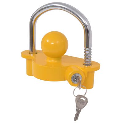 vidaXL Cadeado atrelado com 2 chaves, aço e liga de alumínio amarelo