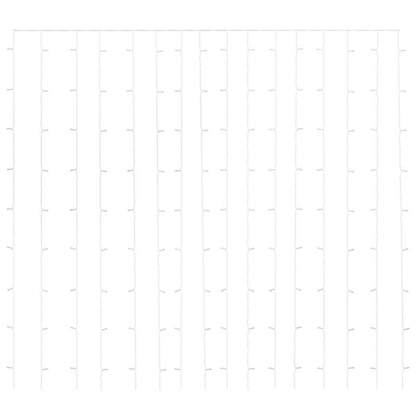 vidaXL Cortina ilumina&ccedil;&atilde;o 300 luzes LED 3x3 m 8 fun&ccedil;&otilde;es azul