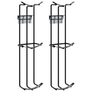 vidaXL Copos de salto para barril 2 pcs a&ccedil;o preto
