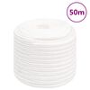 vidaXL Corda de barco 16 mm 50 m polipropileno branco completo