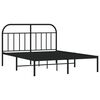 vidaXL Estrutura de cama com cabeceira 140x200 cm metal preto