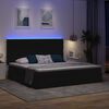 vidaXL Cama com arruma&ccedil;&atilde;o e LED com led Preto 200 x 200 cm Poli&eacute;ster