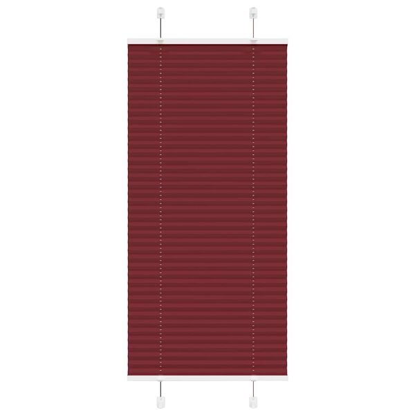 vidaXL Plissado Cego Bord&eacute;us Vermelho 55x150 cm Largura Tecido