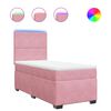 vidaXL Cama com molas/colch&atilde;o 80x200 cm veludo rosa