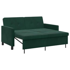 vidaXL Sof&aacute;-Cama Verde-Escuro Tecido