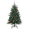 vidaXL &Aacute;rvore de Natal Artificial Verde 150 cm PVC, Metal e Pl&aacute;stico
