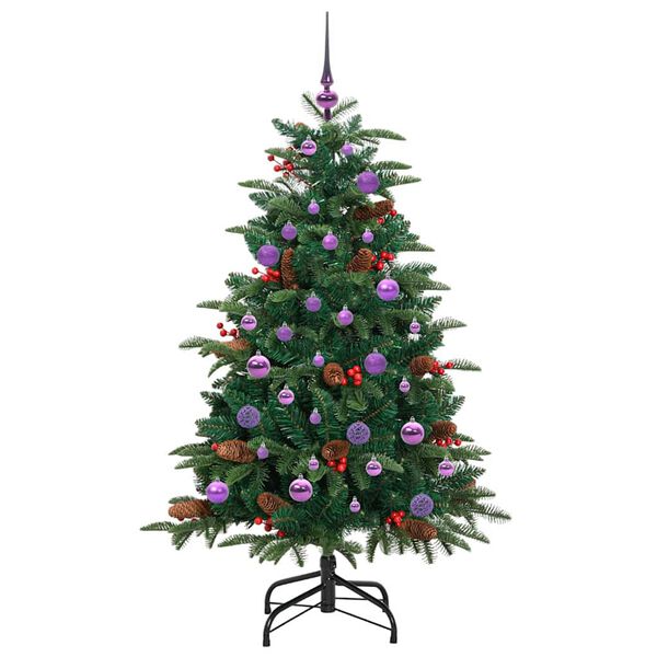 vidaXL &Aacute;rvore de Natal Artificial Verde 150 cm PVC, Metal e Pl&aacute;stico