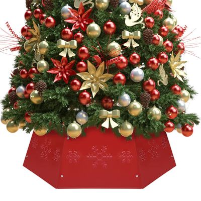 vidaXL Saia para árvore de Natal Ø68x25 cm vermelho