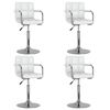 vidaXL Cadeiras de jantar girat&oacute;rias 4 pcs couro artificial branco