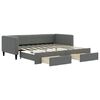 vidaXL Sof&aacute;-cama c/ gavet&atilde;o/gavetas 100x190 cm tecido cinzento-escuro