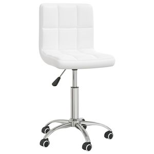 vidaXL Cadeira de escrit&oacute;rio girat&oacute;ria couro artificial branco