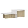 vidaXL Mesa de centro 111,5x50x33cm madeira processada sonoma/branco