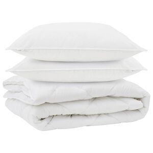 vidaXL Duvet para Todas as Esta&ccedil;&otilde;es 3 pcs Branco Microfibra