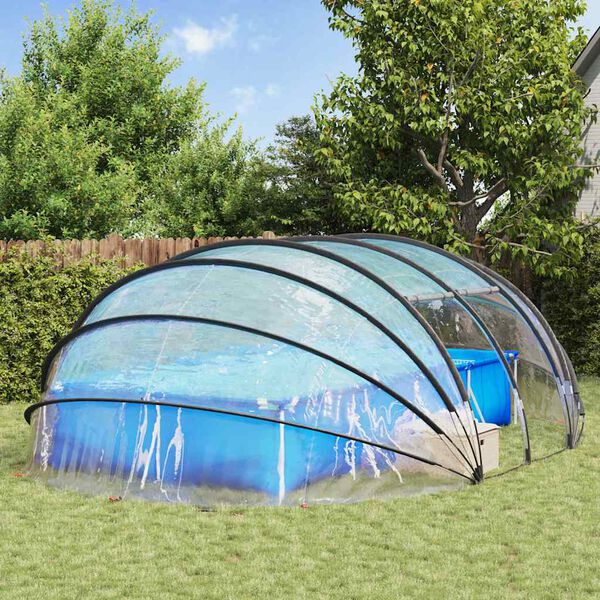 vidaXL Tenda de Piscina Domo Transparente 640 x 432 x 205 cm PVC