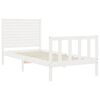 vidaXL Cama sem colch&atilde;o 90x200 cm madeira de pinho maci&ccedil;a branco