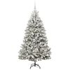 vidaXL &Aacute;rvore de Natal Artificial Verde e Branco 180 cm PVC e Metal