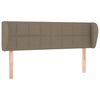 vidaXL Cabeceira cama abas tecido 147x23x78/88 cm cinzento-acastanhado