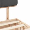 vidaXL Estrutura de Cama com Cabeceira Estofada Cinza Escuro