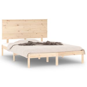 vidaXL Cama sem colch&atilde;o 140x190 cm madeira de pinho maci&ccedil;a