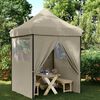vidaXL Tenda de Festa Cinzento-acastanhado 200 x 200 x 306 cm