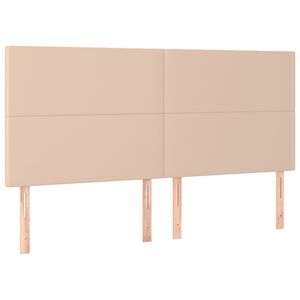 vidaXL Cabeceira Cappuccino 180x5x118/128 cm Couro Sint&eacute;tico