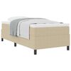 vidaXL Cama Box Cinza Claro e Branco 100 x 200 cm