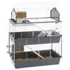 Ferplast Gaiola para coelhos Barn 100 Double 95x57x121 cm cinzento