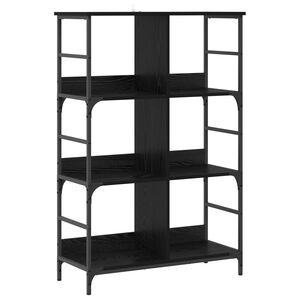 vidaXL Estante 4 n&iacute;veis 78,5 x 33 x 117,5 cm metal PB Carvalho preto