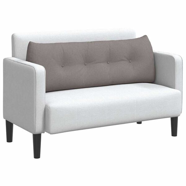 vidaXL Travesseiro para Costas Cinzento-acastanhado 140 x 24 x 50 cm