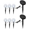 vidaXL Candeeiros de jardim 6 pcs LED com estacas e pain&eacute;is solares