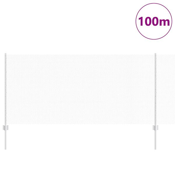 vidaXL Cerca com Poste Prateado 1 x 100 m A&ccedil;o
