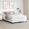 vidaXL Estrutura da Cama com colch&atilde;o Branco 140 x 200 cm tecido