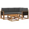 vidaXL Conjunto de Sof&aacute;s para Exterior 5 pcs Natural e Antracite