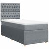 vidaXL Cama com molas/colch&atilde;o 90x200 cm tecido cinza-claro