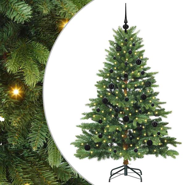 vidaXL &Aacute;rvore de Natal Artificial com 150 LEDs Verde 150 cm PE e PVC