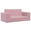 vidaXL Sof&aacute; infantil de 2 lugares pel&uacute;cia rosa