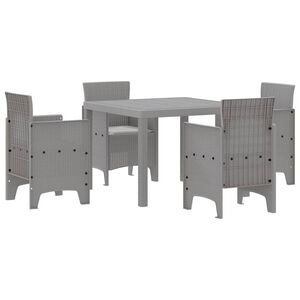 vidaXL Conjunto de Jantar para Jardim 5 unid. Cinzento-claro