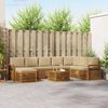 vidaXL Conjunto de Sof&aacute; Sectional com almofada 9 pcs Natural e Bege