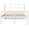 vidaXL Cama com estante sem colch&atilde;o 160x200 cm pinho maci&ccedil;o branco