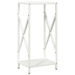 vidaXL Suporte para lenha 34x25x70 cm a&ccedil;o laminado a frio branco