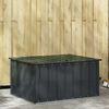 vidaXL Caixa de Armazenamento para Jardim Preto 101 x 82 x 50 cm A&ccedil;o