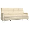 vidaXL Poltrona massagens 4 lug. reclinável couro artificial creme