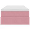 vidaXL Cama com arruma&ccedil;&atilde;o e colch&atilde;o Rosa 90 x 190 cm Veludo