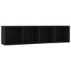 vidaXL Estante/m&oacute;vel de TV 143x30x36 cm contraplacado preto